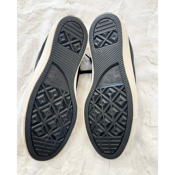 Converse Chuck Taylor BLACK SUEDE Shoes M 9.5, W 11.5 Sneakers Skate Skater Low - Picture 6 of 7